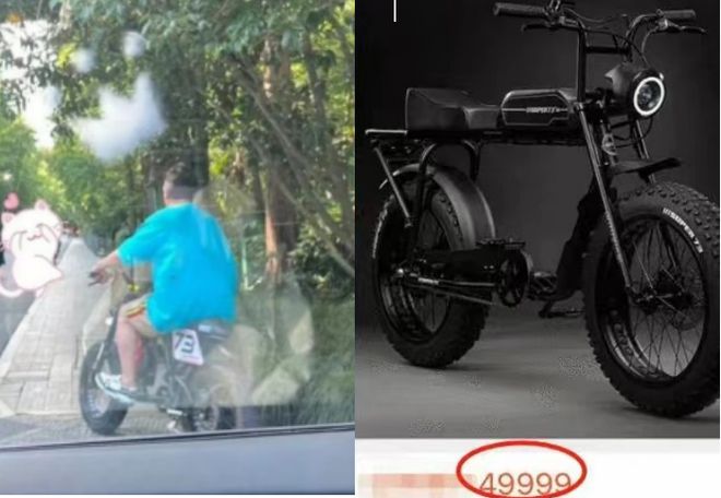 王思聪被曝骑5万电瓶车出街，后背宽厚十分富态